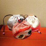 着物　絞りはまぐり巾着（小）の画像