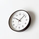 KATOMOKU plywood clock 22 ブラウン km-61BR 掛け時計木製 曲げわっぱの画像