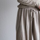 【new】enrica linenknit slitpants｜beigeの画像
