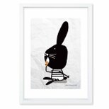 おいしっ！　ウサギ　送料無料 　イラスト　A4〜A0　ポスター　アートポスター　アートsei検索新着順　3514の画像