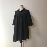 チュニックブラウス　5部袖　黒の画像