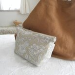 BrownLinen×花cotton Bag＆pouchの画像