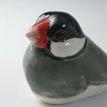 動物の陶置物＜文鳥＞の画像