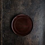 深みのある色味◆時代物　拭き漆銘々皿　中皿　菓子皿　骨董/antiques　古民家　古道具 i2の画像
