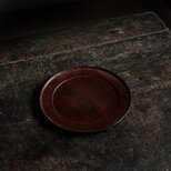深みのある色味◆時代物　拭き漆銘々皿　中皿　菓子皿　骨董/antiques　古民家　古道具 i5の画像