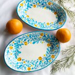 オーバル皿 26cm  OVL070 マヨリカ焼き イタリア陶器　siciliaの画像