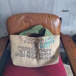 Coffee Hemp Bag：crop：コーヒー麻袋バッグ【0865】の画像