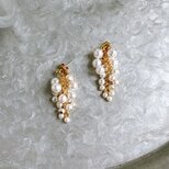 PA335-【 AVON 】エイボン・ヴィンテージピアス 1989 "Frosted Grapes"の画像