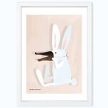 バレバレです　ウサギ　　送料無料 　イラスト　A4〜A0　ポスター　アートポスター　アートsei検索新着順　3524の画像