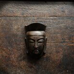味のあるお品物◆金属製　仏面　観音様　インテリア　古民家　古道具　鉄　暮らしに　昭和レトロの画像