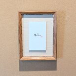 天然木　無垢　桑材　ボックス型額縁　外寸23×17.6㎝　正倉院復元織裂地アクリル抑えの画像