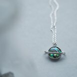 マザーオブパール 土星 ネックレス シルバー925の画像