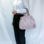 【試作品】ピッグスエードの巾着トート ライトピンクの画像