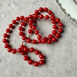 NM51-【 MONET 】モネ・ヴィンテージネックレス 1980s Red acrylic and gold beadの画像