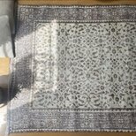 112×212 くすみラベンダー　草花サークル模様　トルコヴィンテージラグの画像