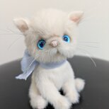 ぬいぐるみ☆猫☆ブルーアイ☆クリー厶の画像