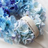 雨粒 mini wreath ★ 紫陽花(アーティフィシャルフラワー)17cmの画像