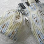 LeavesBorder×BlueLinen 小さなtote＆pouchの画像