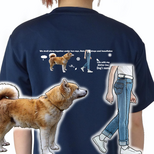 オーダーメイド/うちの子/名入れ/全犬種対応/ドライTシャツ/オリジナル作成/犬/ワンコ/いぬ/ネイビーの画像
