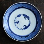 【特価¥4400→¥2500】紺で素敵◆伊万里 染付中皿　骨董・antiques 古美術　丁寧な暮らしに。江戸期の画像