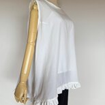 フリルスリーブレスブラウス　受注製作の画像