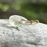 K24純金リビアングラス ペンダントトップ/ピアス◇K24 Pure Gold Libyan desert glassの画像