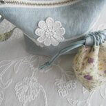 BlueLinen×花Cotton PouchSetの画像