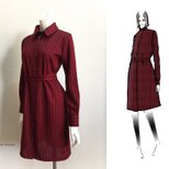 【1点もの・デザイン画付き】ストライプニットシャツ型ワンピース（KOJI TOYODA）の画像