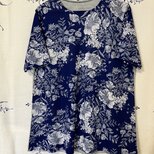 前後異素材の半袖チュニックの画像