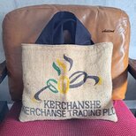 Coffee Hemp Bag：コーヒー麻袋バッグ：ロゴ【0872】の画像