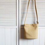 丸底ショルダーバッグ◇キャメル◇倉敷帆布の画像