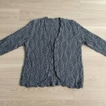 ＜夏糸＞ブルーグレイのカーディガンの画像