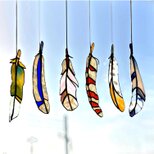ステンドグラス サンキャッチャー ~feather~の画像