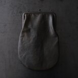 レザーショルダーポーチ　frame porch SLAO-51 ＜鹿革墨染＞　の画像