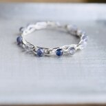 アイオライト ラウンドカット2mm 、太編み /リング  ゴールド  シルバー  ピンクゴールド  k14gfの画像