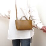 ☆New☆レクタングルサコッシュ♪《牛革》スムースレザー・キャメル・0147の画像