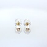 K18YG ダイヤモンドピアス　計0.06ctの画像