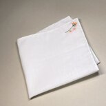 【受注製作】ホワイト　白　花刺繍　8種類　ハンカチ　コットン　父の日　プレゼント　ギフト　イニシャル　刺繍　の画像