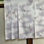 薄紫色、着物リメイク、暖簾〜横〜85–丈〜71!の画像