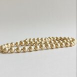 樹脂パールオールノットマチネーネックレス/8mm約60cm/ライトゴールド/G/made in japanの画像