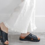 甘織りリネン100%風をまとうようにやわらかくて涼やかフリンジフリル♪レイヤーペチコート大人可愛いホワイトパンツの画像