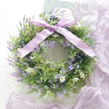 ラベンダーとベリーの爽やかハーブリース 造花
