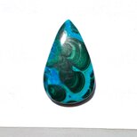 クリソコラマラカイト[131] 28x17mm 23Cts　ルース ／天然石 ／ カボションの画像