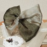 選べるモチーフ　大きなリボンのバレッタ【ジャンボクリップに変更可能】の画像