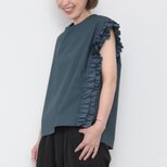 frill tops / iron blueの画像