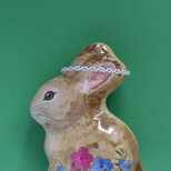 うさぎ色「ちょっとだけブルーグレーが入ったブロークンうさぎ」ブレスレット(R-B/BGY-250531)の画像