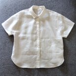 麻100%のラウンドカットブラウス(フリー)の画像