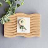 おはなブローチ♡White×green×くすみブルー