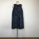 大島紬からノースリーブのワンピース　　　着物リメイクの画像