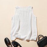 ベーシックに寄り添う。麻100% タンクトップ　チュニック 250702-1の画像